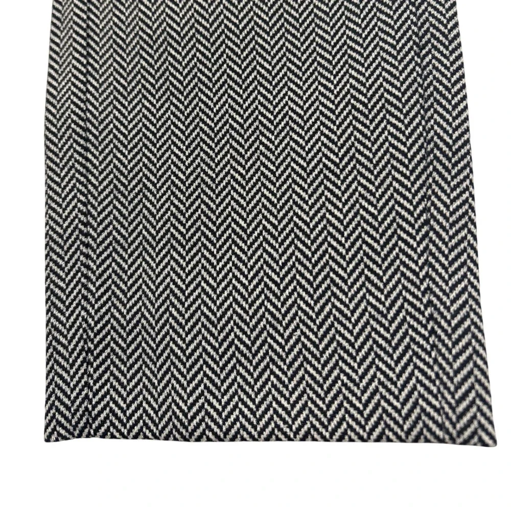 rag & bone New York Black White Herringbone Zipper Back Pants Women's Size 8 EUC